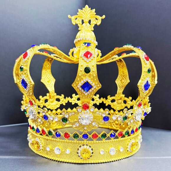 Gold Imperial State Crown: Vintage Royal Jewelry, Holy coronation crown - Picture 5 of 8